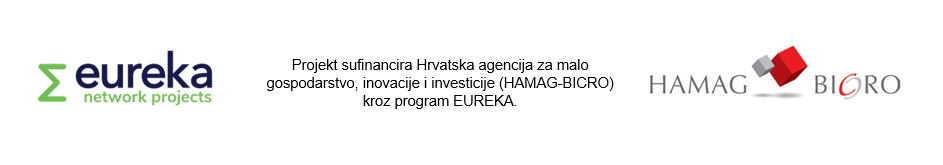 Projekt sufinancira Hrvatska agencija za malo gospodarstvo, inovacije i investicije (HAMAG-BICRO) kroz program EUREKA.